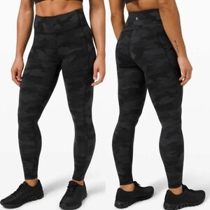 Lululemon Invigorate High-Rise Tight 28" Heritage 365 Camo Deep Coal Size 0‎